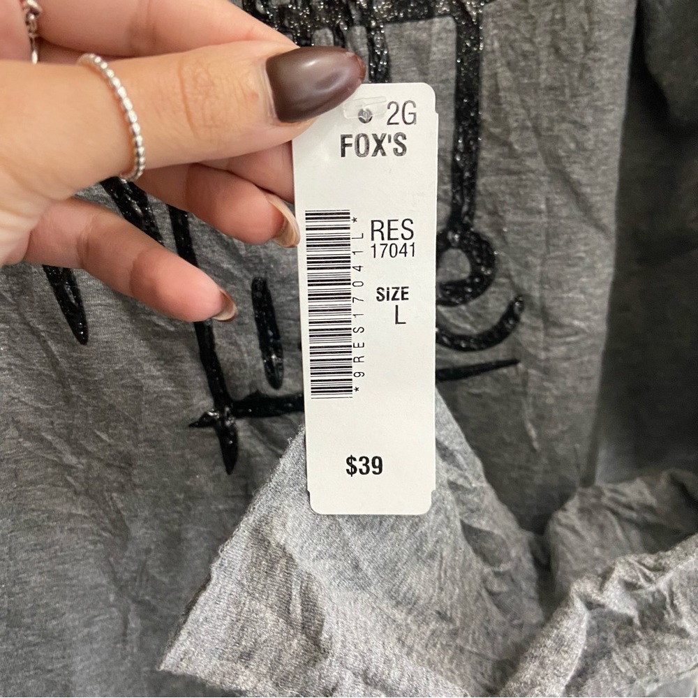 Fox Gray 'Happy Life' Women's Long Sleeve Top - Picture 2 of 6